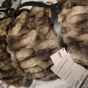 Mon Chateau Ruched Brown Throw